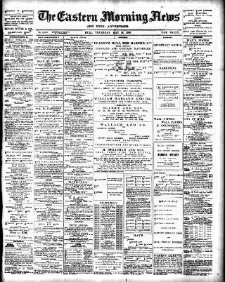 cover page of Eastern Morning News published on May 18, 1899
