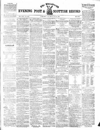 cover page of Edinburgh Evening Post and Scottish Standard published on May 19, 1849