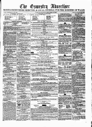 cover page of Oswestry Advertiser published on May 18, 1859