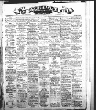 cover page of Whitehaven News published on May 18, 1871