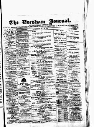 cover page of Evesham Journal published on May 18, 1861