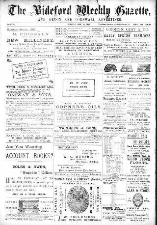 cover page of North Devon Gazette published on May 18, 1897