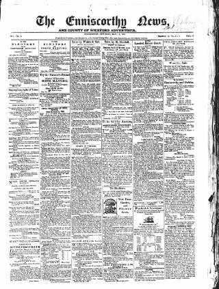 cover page of Enniscorthy News published on May 18, 1861