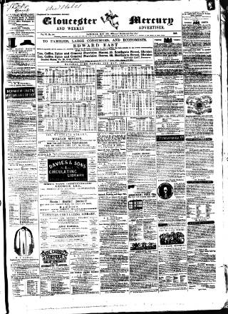 cover page of Gloucester Mercury published on May 18, 1861