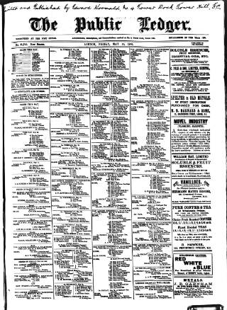 cover page of Public Ledger and Daily Advertiser published on May 18, 1906