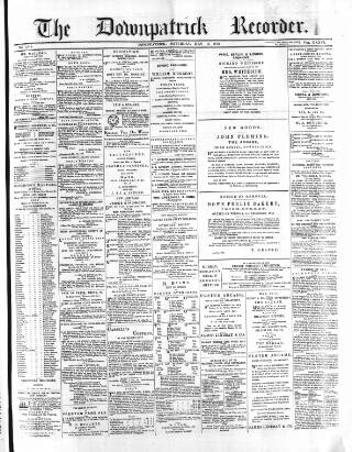 cover page of Downpatrick Recorder published on May 18, 1872