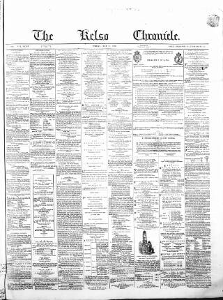 cover page of Kelso Chronicle published on May 18, 1866