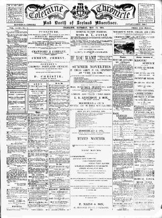 cover page of Coleraine Chronicle published on May 18, 1901
