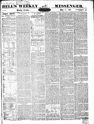 cover page of Bell's Weekly Messenger published on May 18, 1868