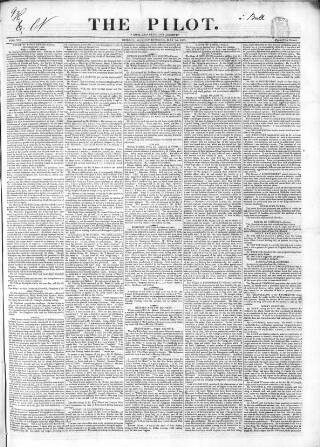 cover page of The Pilot published on May 18, 1835