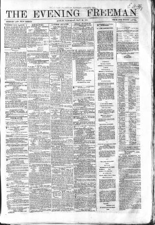 cover page of The Evening Freeman. published on May 18, 1861
