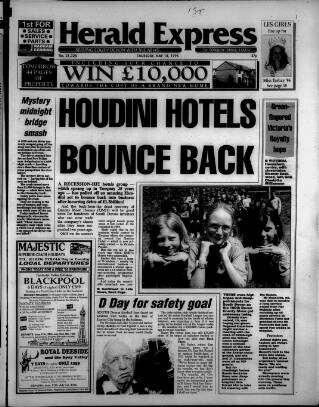 cover page of Torbay Express and South Devon Echo published on May 18, 1995
