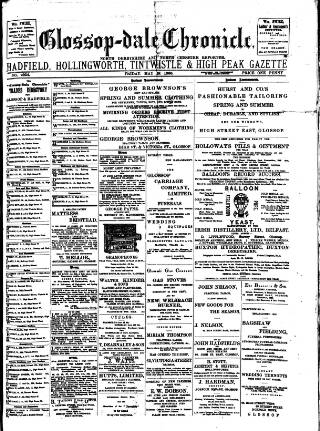 cover page of Glossop-dale Chronicle and North Derbyshire Reporter published on May 18, 1900