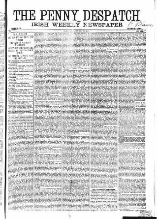 cover page of Penny Despatch and Irish Weekly Newspaper published on May 18, 1867