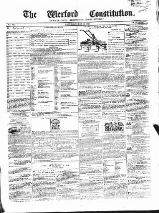 cover page of Wexford Constitution published on May 18, 1861