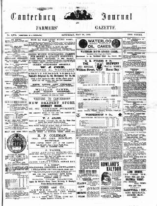 cover page of Canterbury Journal, Kentish Times and Farmers' Gazette published on May 18, 1889