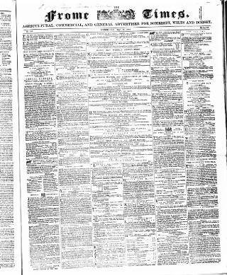 cover page of Frome Times published on May 18, 1864