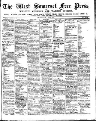 cover page of West Somerset Free Press published on May 18, 1895