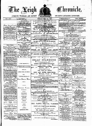 cover page of Leigh Chronicle and Weekly District Advertiser published on May 18, 1883