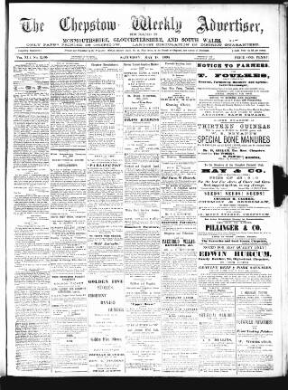 cover page of Chepstow Weekly Advertiser published on May 18, 1895