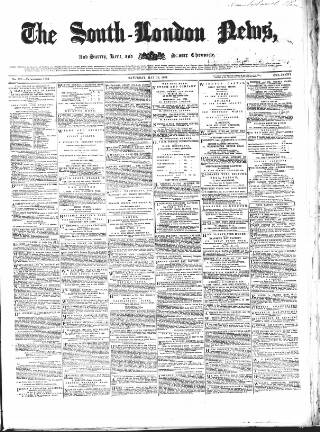 cover page of South-London News published on May 18, 1861