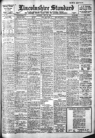cover page of Lincolnshire Standard and Boston Guardian published on May 18, 1929