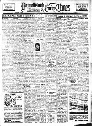 cover page of Barnoldswick & Earby Times published on May 18, 1945