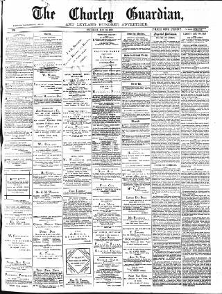 cover page of Chorley Guardian published on May 18, 1872