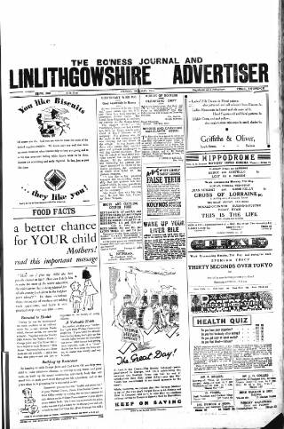 cover page of Bo'ness Journal and Linlithgow Advertiser published on May 18, 1945
