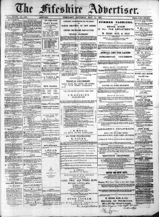 cover page of Fifeshire Advertiser published on May 18, 1878