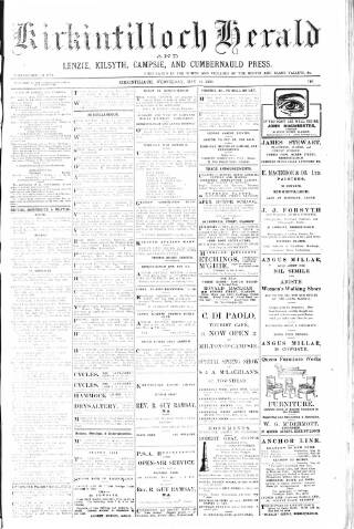 cover page of Kirkintilloch Herald published on May 18, 1921