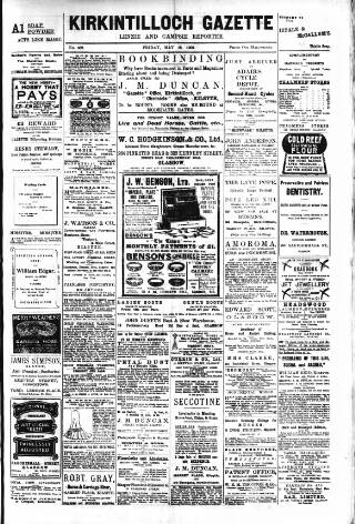 cover page of Kirkintilloch Gazette published on May 18, 1906