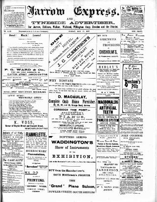 cover page of Jarrow Express published on May 18, 1906