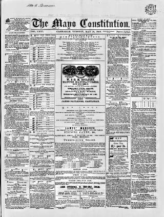 cover page of Mayo Constitution published on May 18, 1869