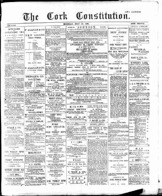cover page of Cork Constitution published on May 18, 1896