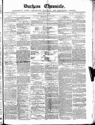 cover page of Durham Chronicle published on May 18, 1849
