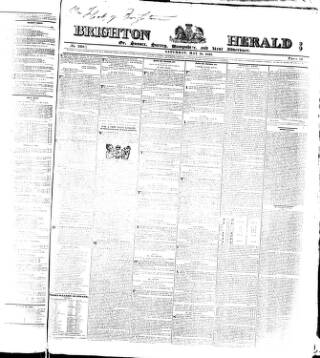 cover page of Brighton Herald published on May 18, 1833