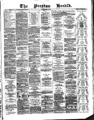 cover page of Preston Herald published on May 18, 1872