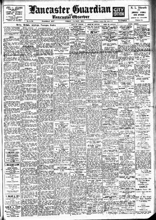 cover page of Lancaster Guardian published on May 18, 1945