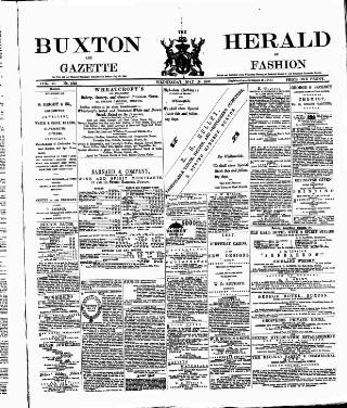 cover page of Buxton Herald published on May 18, 1887