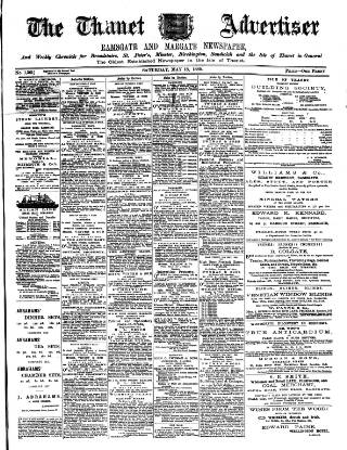 cover page of Thanet Advertiser published on May 18, 1889