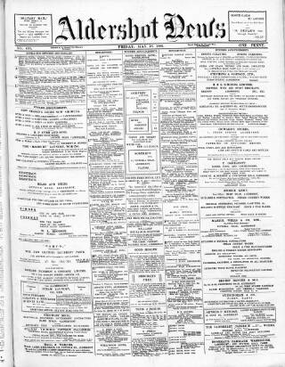 cover page of Aldershot News published on May 18, 1906