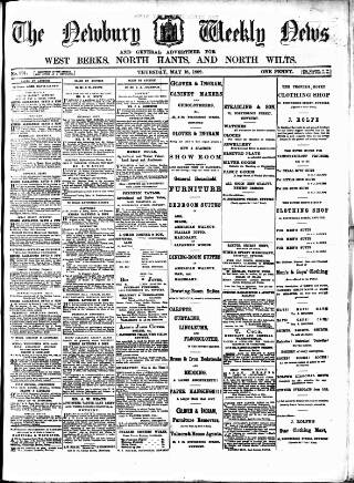 cover page of Newbury Weekly News and General Advertiser published on May 18, 1882