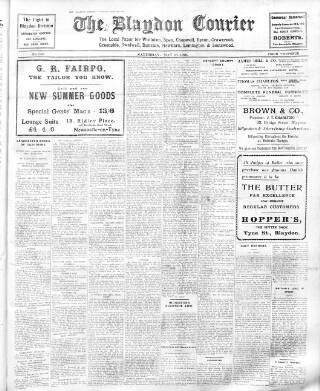 cover page of Blaydon Courier published on May 18, 1929