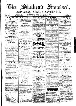 cover page of Southend Standard and Essex Weekly Advertiser published on May 18, 1877