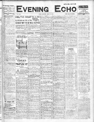 cover page of Evening Echo (Cork) published on May 18, 1914