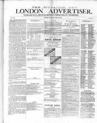 cover page of Situation and London Advertiser published on May 24, 1888