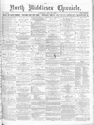 cover page of North Middlesex Chronicle published on May 18, 1889