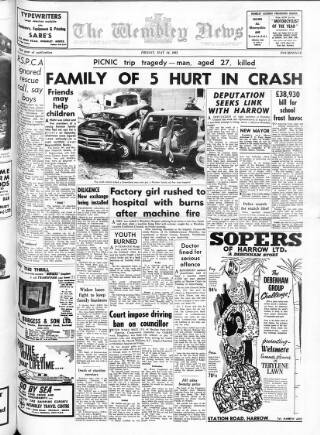 cover page of Wembley News published on May 24, 1963