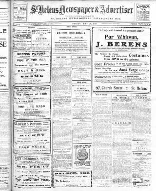 cover page of St. Helens Newspaper & Advertiser published on May 30, 1919